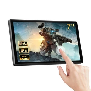7 inch Portable Touchscreen, Mini 1080P 60Hz USB C HDMI Monitor, Ultra Thin L... - Picture 1 of 7