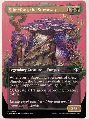 MTG TCG -  Slimefoot, the Stowaway 0686 Borderless Commander Masters - NM - Image 1 of 2