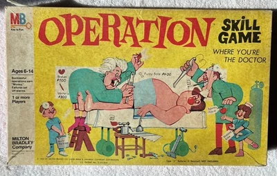 VTG 1965 Operation- Electronic Skill Board Game, Smoking Dr- Untested - Image 1 of 4