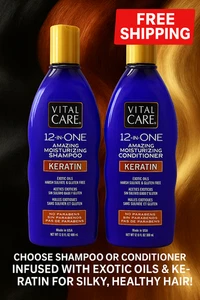 Choose Vital Care 12-in-One Amazing Moisturizing Shampoo or Conditioner Keratin - Picture 1 of 11