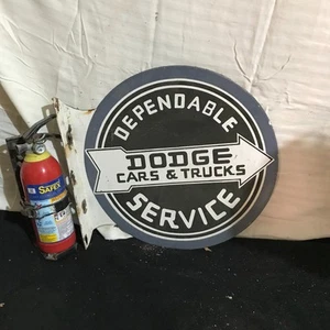 GASOLINERA Dodge Flange gasolina porcelana 18 pulgadas DOBLE CARA - Imagen 1 de 6