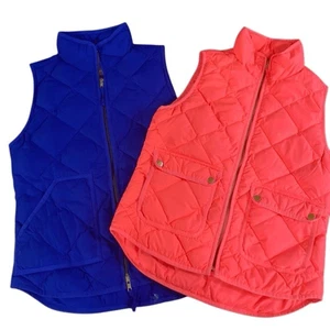 J. Crew Paket XS Puffer Westen Reißverschluss rosa und blau - Bild 1 von 6