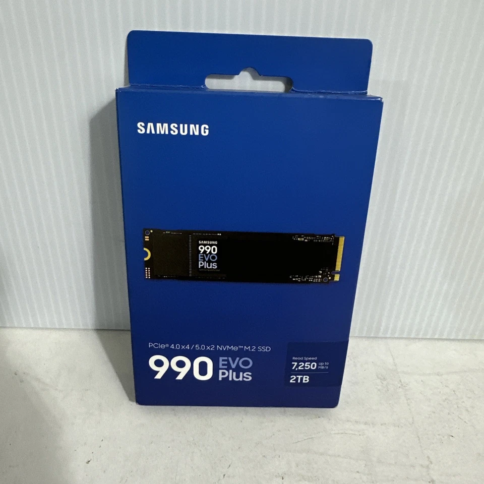 SAMSUNG 990 Plus 2TB SSD PCIe NVMe M.2 Hard Drive MZ-V9S2T0B/AM - Image 1 of 4