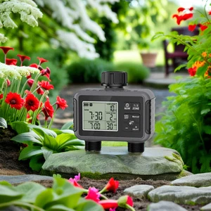 Timer Irrigazione Automatico a 2 Uscite | Programmatore Rubinetto Giardino - Imagen 1 de 11
