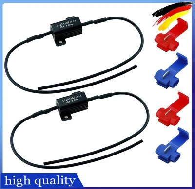 2 Widerstand CanBus 25w Lastwiderstand LED Tagfahrlicht TFL Blinker 25Watt 8 Ohm - Bild 1 von 3