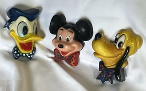 De Colección Mickey Mouse Plutón Pato Donald Decoración de Pared 5 Pulgadas Cabezas de Plástico Caras  - Imagen 1 de 7