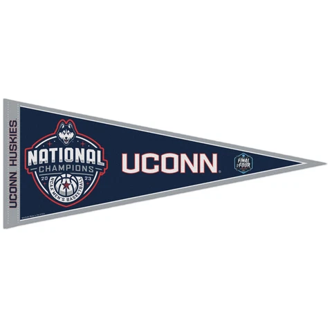 2023 National Champions UConn Huskies 12x30 Classic Pennant Please Read Cover