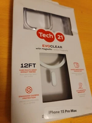Tech21 Evo Clear Protective Case with magsafe  For Apple iPhone 15 Pro Max 6.7" - Image 1 of 4