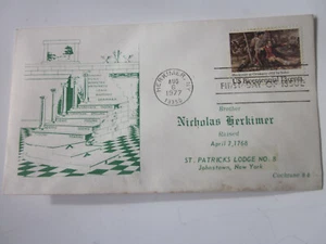 US COVER COCHRANE #4 CACHET FDC #1722 HERKIMER AT ORISKANY ST PATRICKS LODGE #8 - Picture 1 of 4