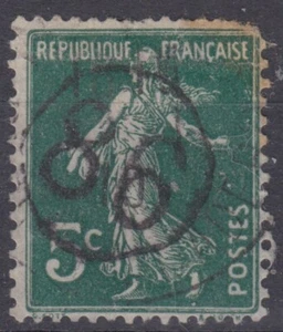 FRANKREICH: SEMEUSE 5c GRÜN NR. 137 SELTENE GESTEMPELT JAHRESTAG ZAHL 86 - Bild 1 von 2