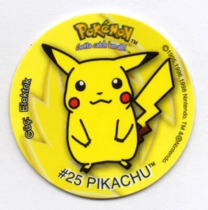 #25 PIKACHU COLECCIÓN POKEMON TASO Nº10 TAZOS 1999 EDICIÓN TURCA - TAZO NUEVO - Imagen 1 de 2