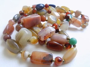 Hermoso collar de ágata hecho de ágata natural - Imagen 1 de 8