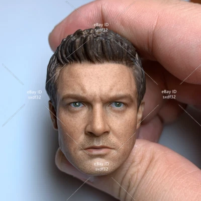 1:6 Male Head Sculpt Hawkeye heroes Je Renner Carving fit 12'' Figure - Image 1 of 4