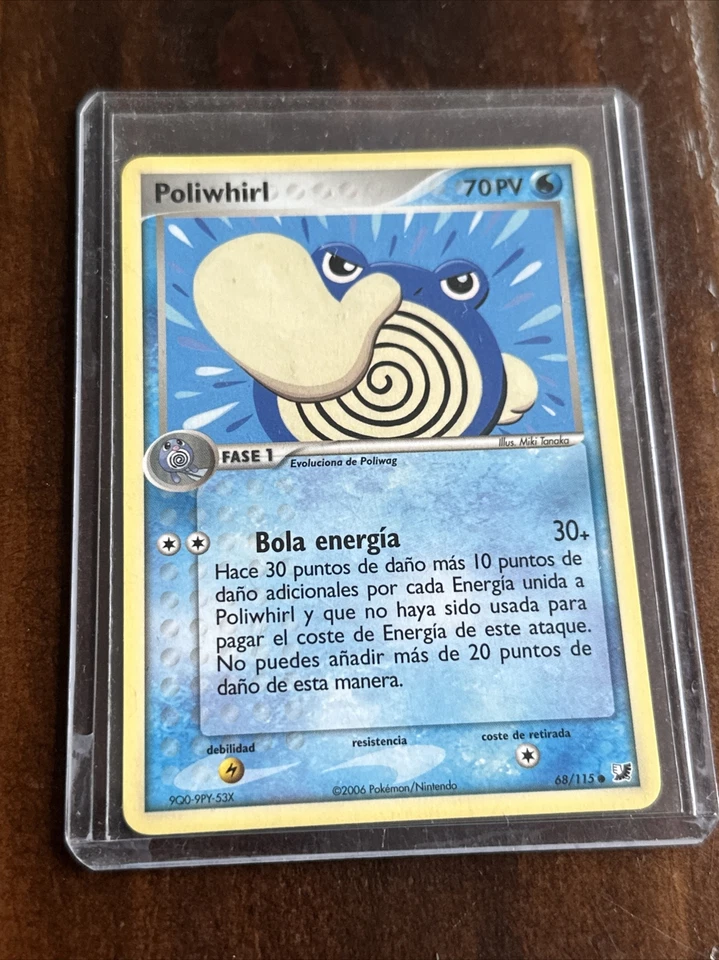 Pokémon TCG Poliwhirl EX Unseen Forces 68/115 Spanish Card - Image 1 of 2