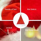 LED Plush Xmas Cap Headdress Christmas Decorations Santa Claus Headgear  Home
