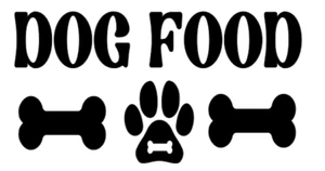 Dog Food Container Labels Waterproof Vinyl Decal - Picture 1 of 1
