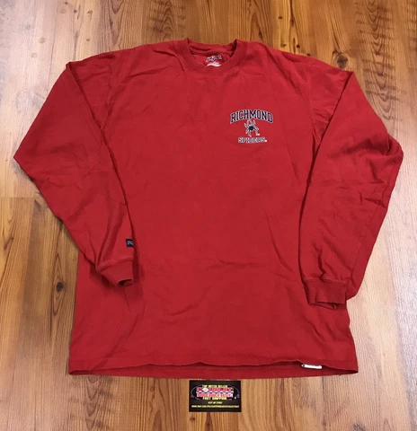 Richmond Univeristy Spiders NCAA Jansport Red Back Spellout Long Sleeve Shirt M Cover