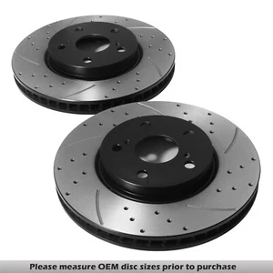 FRONT DRILLED GROOVED 296mm BRAKE DISCS FOR LEXUS IS IS250 IS220D XE20 05-13 - Picture 1 of 8