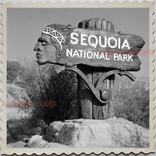 40s CALIFORNIA NEVADA Sequoia National Park ROAD SIGN OLD Vintage Photo S7676