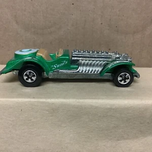 Vintage 1970 Hot Wheel Car 'Sweet 16' Metallic Green With White Flames MRTR 13 - Picture 1 of 7