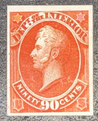 Travelstamps: US Stamps Scott # O24p4 Proof on Card  Mint Hinged NGAI - Image 1 of 4