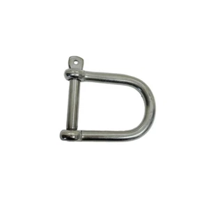 5/16" Wide D-Shackle Marine Grade Screw Pin 1300 Lb WLL Stainless Steel T316 - Picture 1 of 7