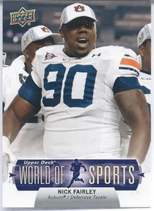 2011 Upper Deck World Of Sports NICK FAIRLEY Auburn Tigers Detroit Lions NFL - Picture 1 of 1