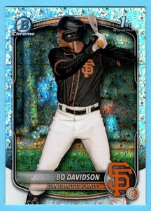 Bo Davidson 2025 Bowman Chrome 1st Year Prospect Mini Diamond Refractor Giants - Picture 1 of 2