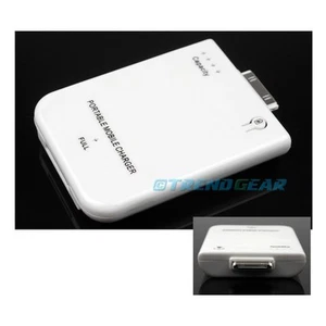 2800MAH EXTERNAL WHITE BATTERY POWER CHARGER 30-PIN IPHONE 4S 4 3GS IPOD CLASSIC - Photo 1 sur 1