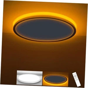  12 Inch LED Ceiling Light with Night Light 1800K, 12in-1Pack White - Picture 1 of 7