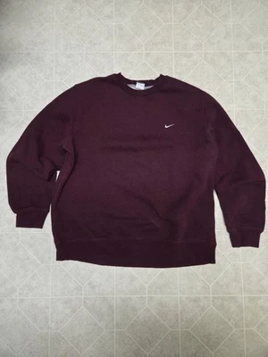 Sudadera Nike 2000 Y2k cuello redondo rojo borgoña talla XXL Foto 1 de 3