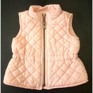 Chaleco acolchado forrado de lana infantil niña talla 6-12 meses rosa acolchado AZUL MARINO ANTIGUO - Imagen 1 de 7