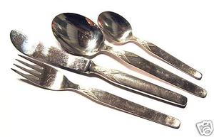 Besteck Nica 2 Personen 100er Silber Auflage versilbert Messer Gabeln Löffel - Bild 1 von 1