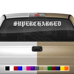 SUPERCHARGED Decal Sticker Windshield Window Vinyl Banner Racing Tuning JDM Car - Picture 1 of 4
