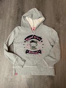 Ki La Ra Hello Kitty Gray Hooded Sweatshirt Size Medium* Queen Of ki-la-ra RARE - Picture 1 of 8