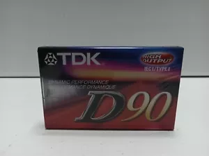 TDK Superior D90 High Output 90 Minuten leere Audiokassette NEU versiegelt - Vintage - Bild 1 von 2