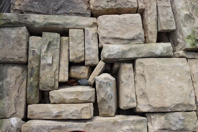 Reclaimed York Stone Pitched Face Sneck & Jump Building/Walling Stone - WM10971 - Image 1 of 4