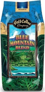 Gold Coffee Blue Mountain Blend 1 lb Medium Roast Whole Bean Coffee - Picture 1 of 6