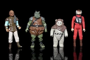 Star Wars Vintage Kenner Weequay, Gamorrean Guard, Chief Chirpa, B-Wing Pilot - Picture 1 of 2