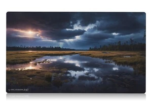 Marsh Flats Playmat - 24"x14" Orzhov Magic the Gathering MTG Land Gift Mana Art - Picture 1 of 7