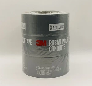 New Basic Duct Tape 3M #1055-3Pack/1.88 inch x 55 yards/3 Rolls - Picture 1 of 3