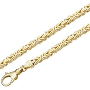 2mm 18K gold plated sterling silver 925 BYZANTINE link chain necklace bracelet