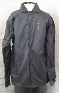 Rome Coach's Giacca Leggera in Nylon, Uomo Large, Prey Black - Foto 1 di 5