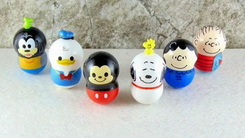 Bandai TIPPIES Peanuts & Disney Loose Mini Wobble Figures Cover