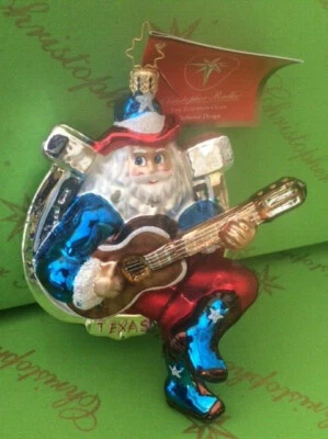 Christopher Radko Lucky Texan Glass Ornament