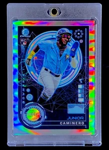 JUNIOR CAMINERO ROOKIE REFRACTOR Silver Holo RC SP Insert 2024 BOWMAN - RAYS - Picture 1 of 6