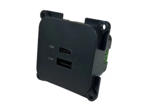 BLACK USB-A and USB-C C-Line Socket Campervan Motorhome VW Fiat Citroen Peugeot - Picture 1 of 1