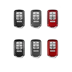 Carbon Fiber Car Key Fob Case Cover For Honda Civic Odyssey Accord Pilot CR-V - Picture 1 of 5