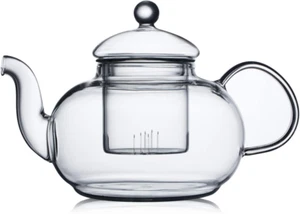 1200Ml Glass Teapot with Removable Infuser,Stovetop Safe Tea Kettle,Blooming - Picture 1 of 12