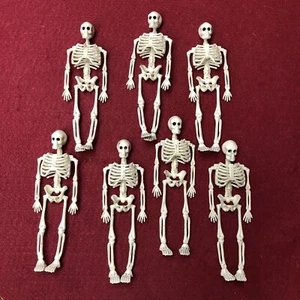 Skeletons for Halloween Decor, 6 Piece Mini Seleton Figurines 6” Small @54 - Picture 1 of 7